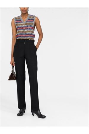 Herringbone Wool Pleated Trousers MAISON MARGIELA | SI0KA0005S60307900